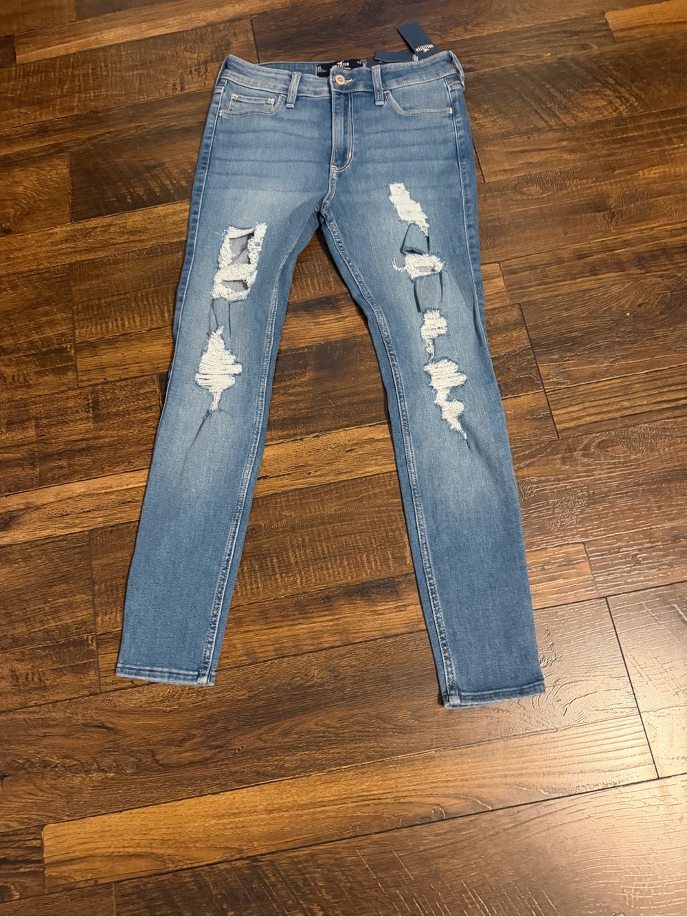 Hollister Light Blue Distressed Skinny Jeans